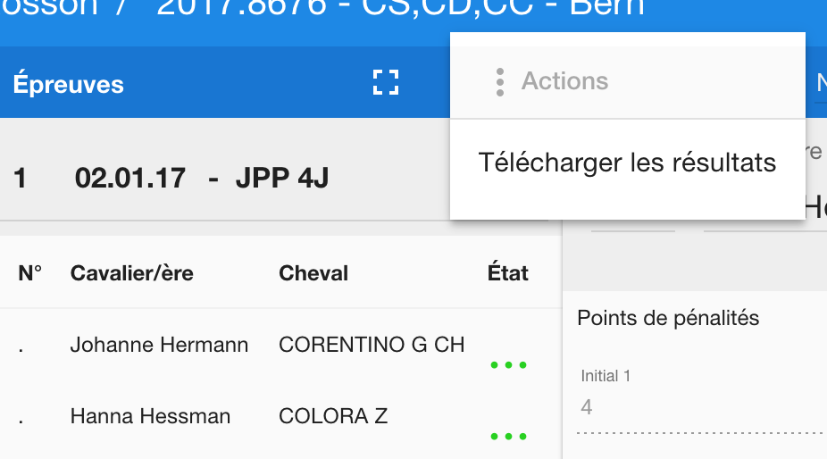 Télécharger les résultats